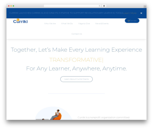 WP theme Hello Elementor - curriki.org