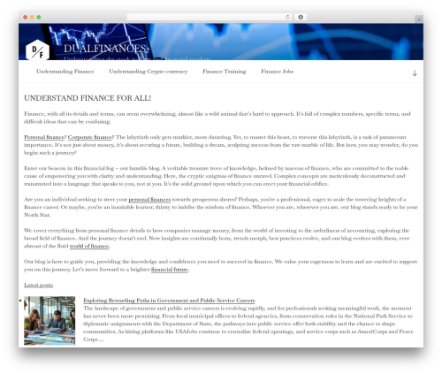 WP theme Twenty Seventeen - dualfinances.com