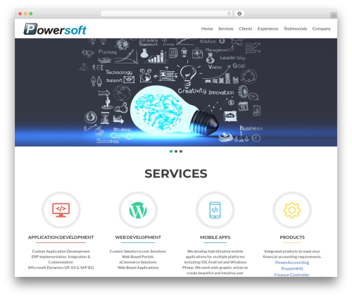 WP theme Zerif PRO - powersoft.com.pk
