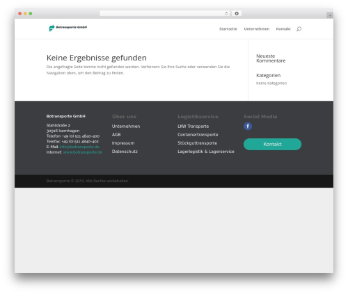 WP theme Divi - botransporte.de