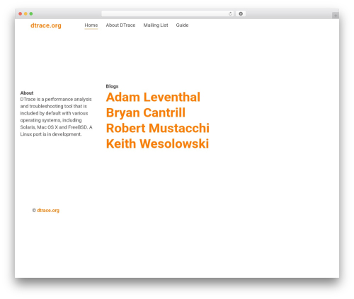 WP theme Hello Elementor - dtrace.org