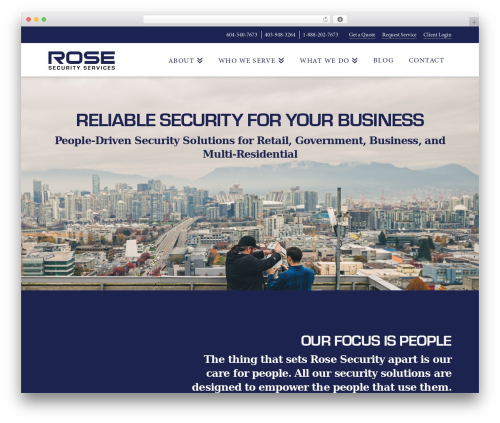 X company WordPress theme - rosesecurity.com