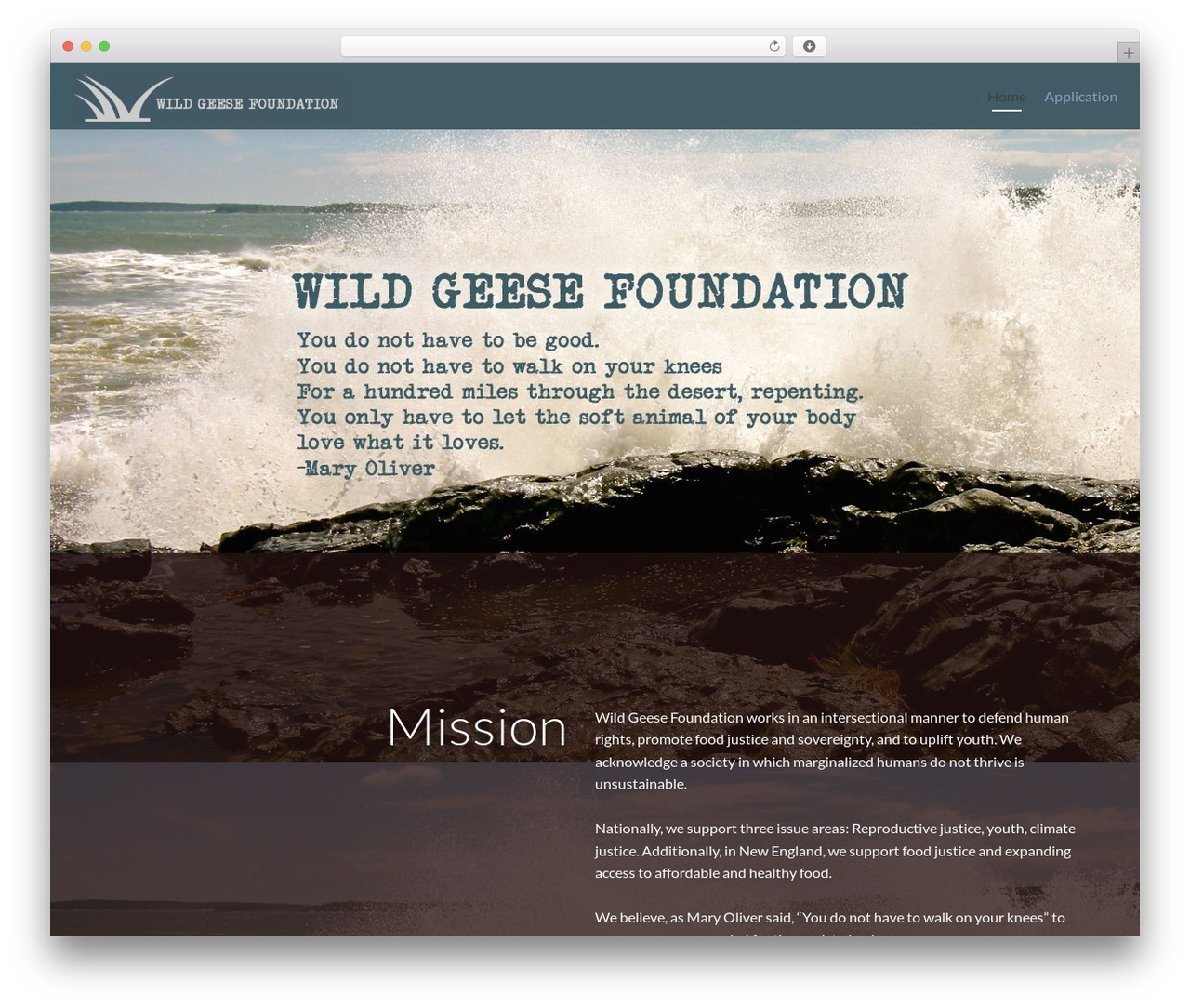 Zerif PRO WordPress theme - wildgeesefdn.org